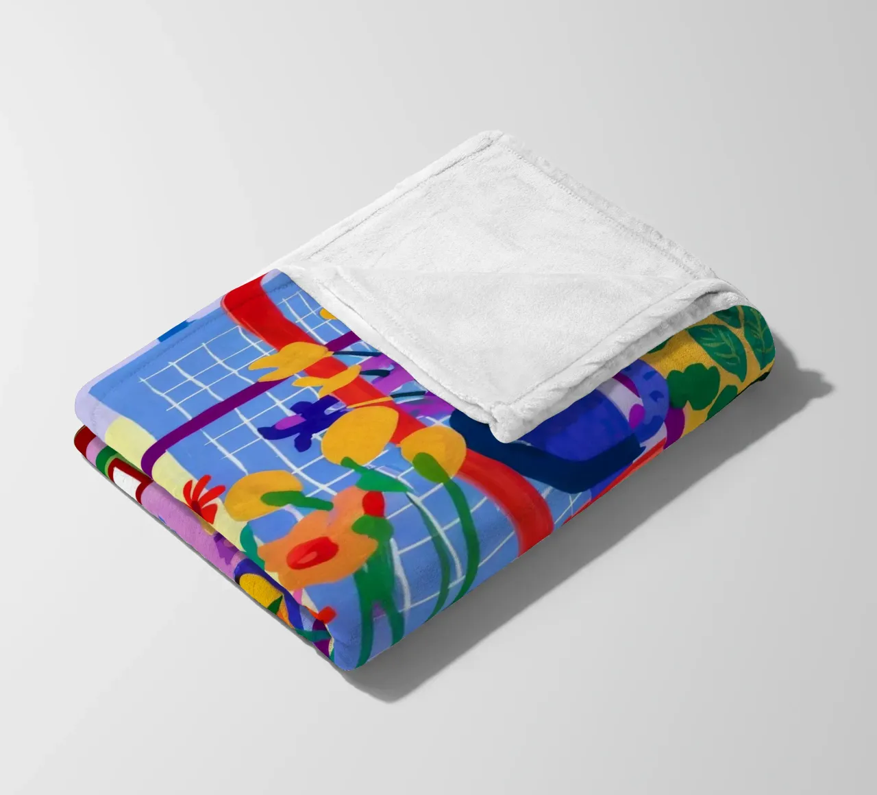 Urban Bloom Window fleece blanket by Lumi Eyes