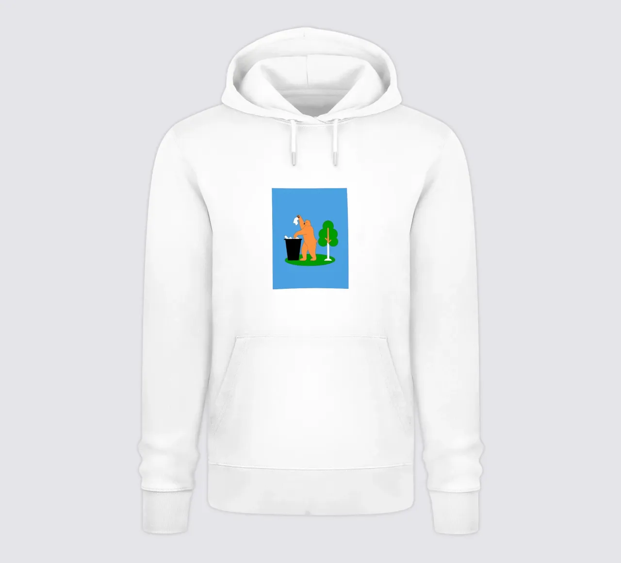L'orso getta la spazzatura felpa con cappuccio da OUR SHOP