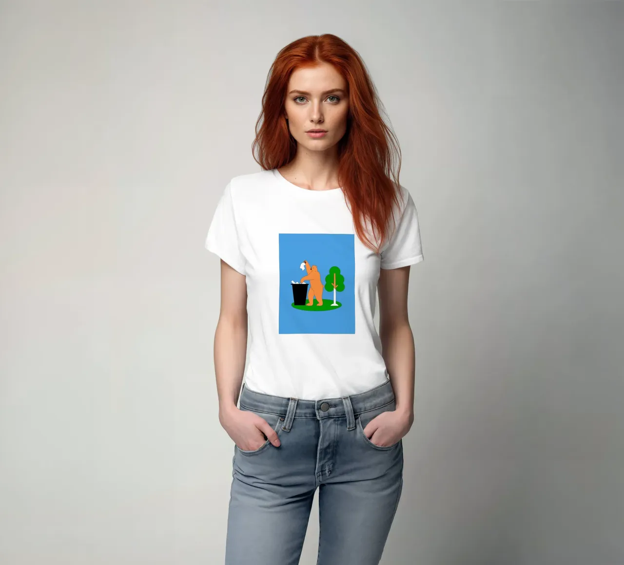 L'orso getta la spazzatura t-shirt da OUR SHOP