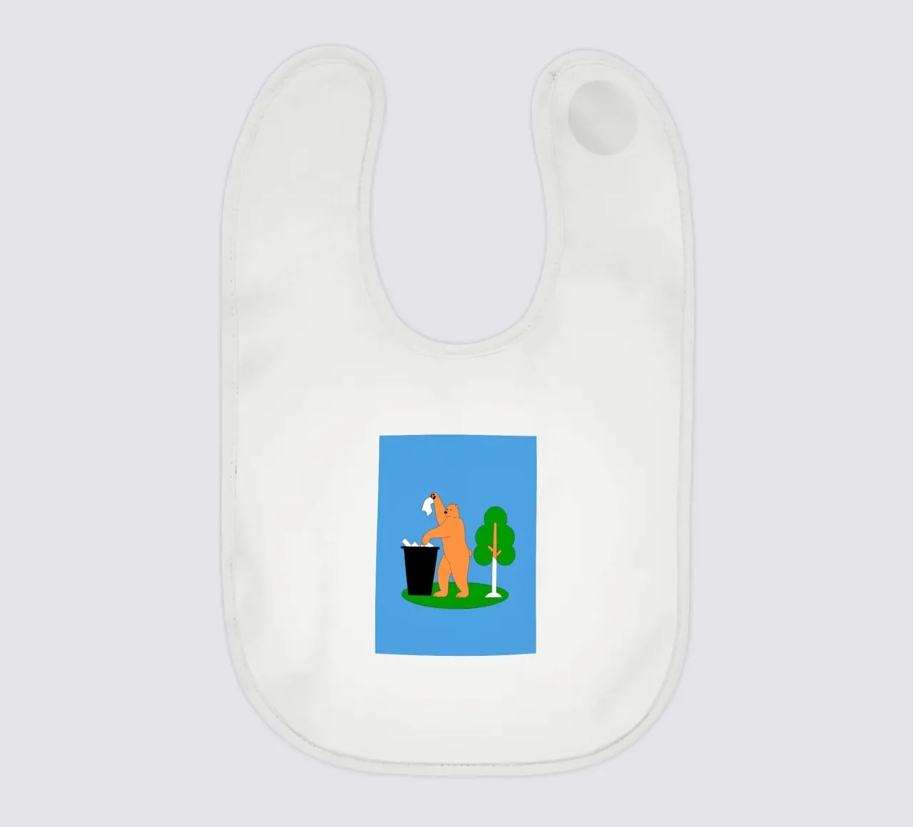 L'orso getta la spazzatura bavaglino da OUR SHOP