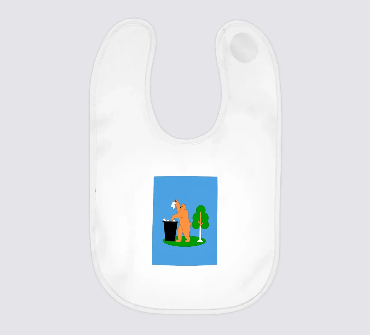 L'orso getta la spazzatura bavaglino da OUR SHOP