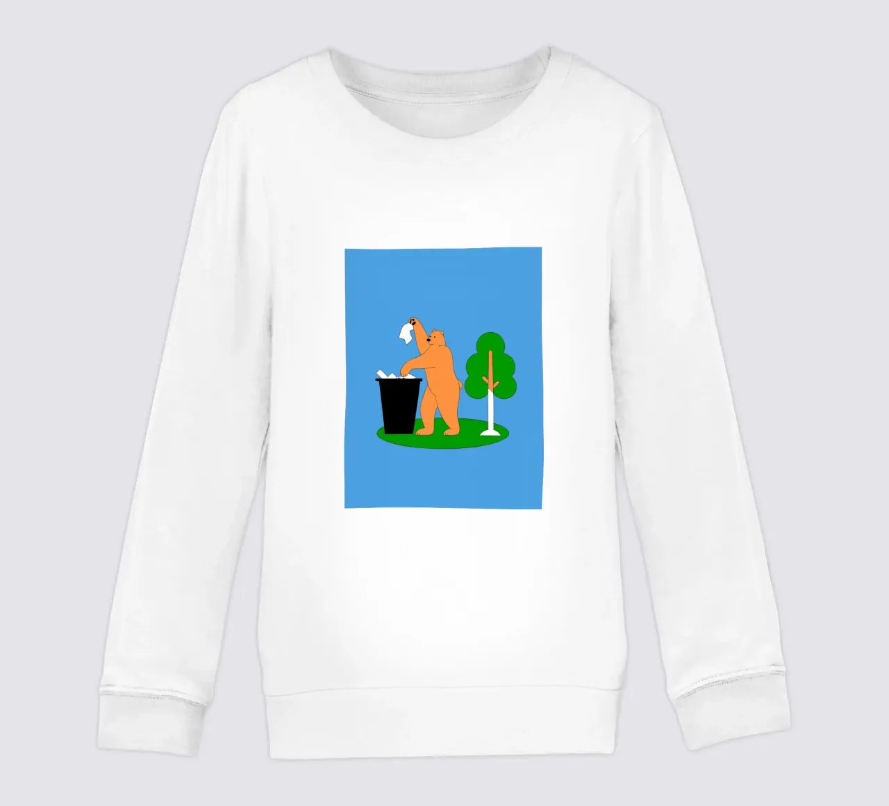 L'orso getta la spazzatura felpa bambino da OUR SHOP