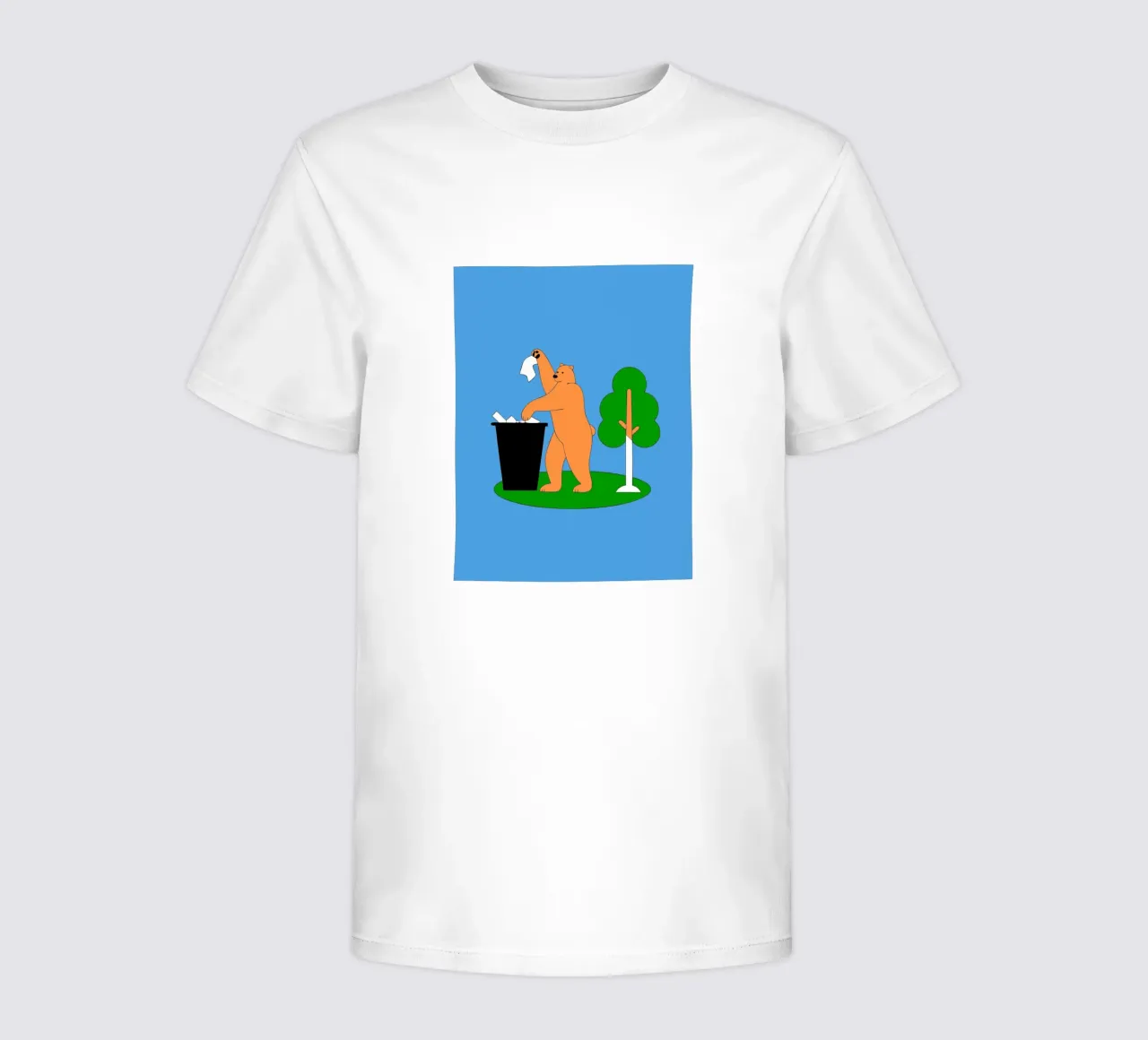 Bear Throws Trash kids t-shirt by OUR SHOP