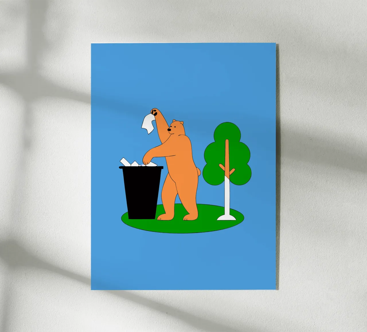 L'orso getta la spazzatura plexiglass da OUR SHOP