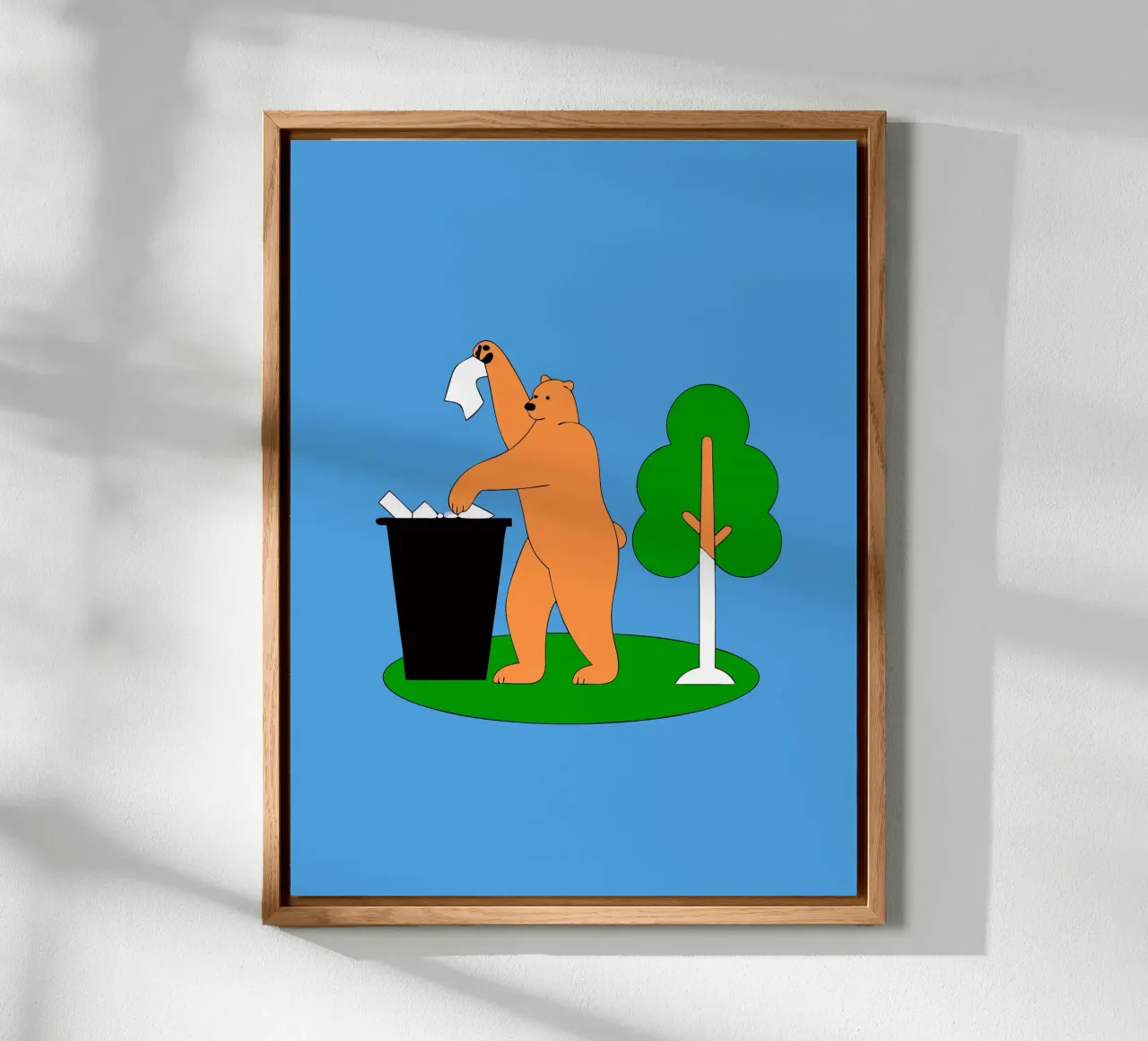 L'orso getta la spazzatura alluminio dibond da OUR SHOP