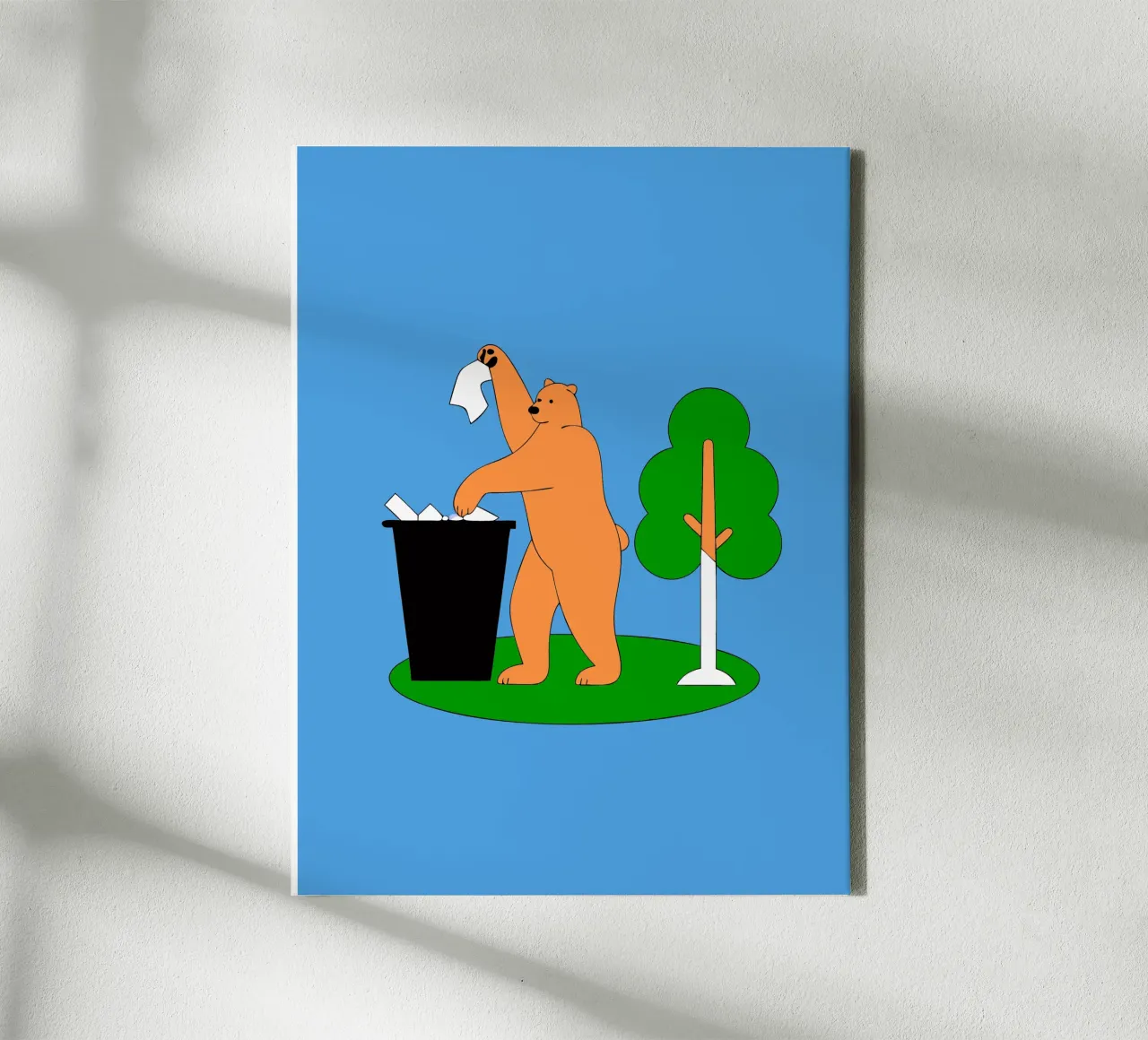 L'orso getta la spazzatura tela da OUR SHOP