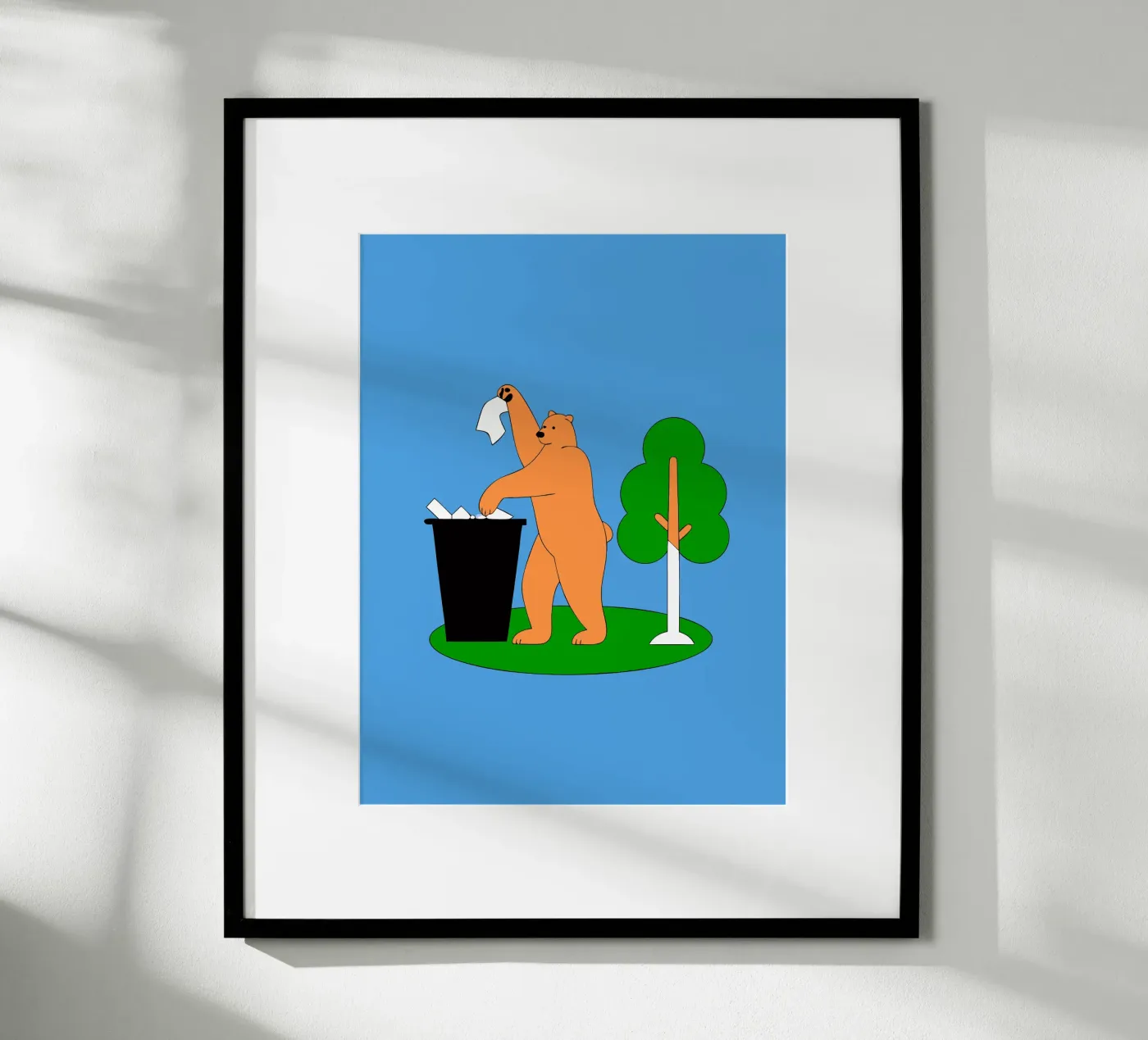 L'ours jette des ordures poster de OUR SHOP