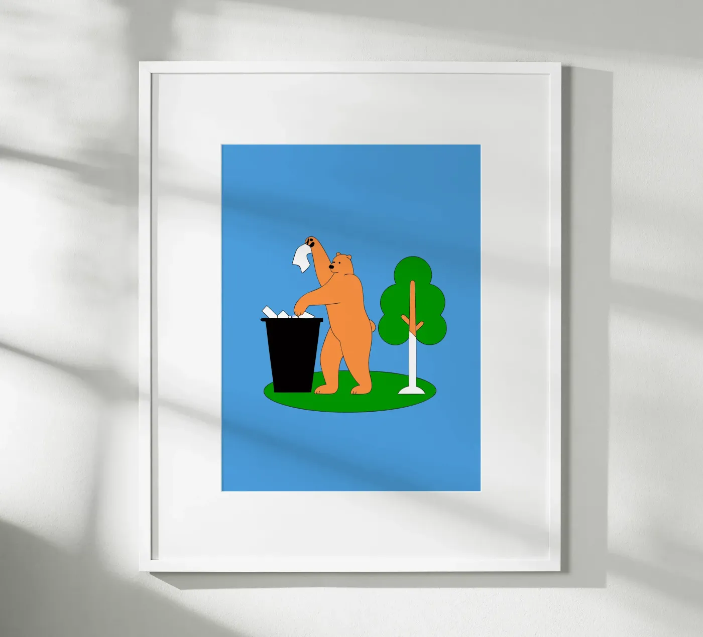 L'ours jette des ordures poster de OUR SHOP