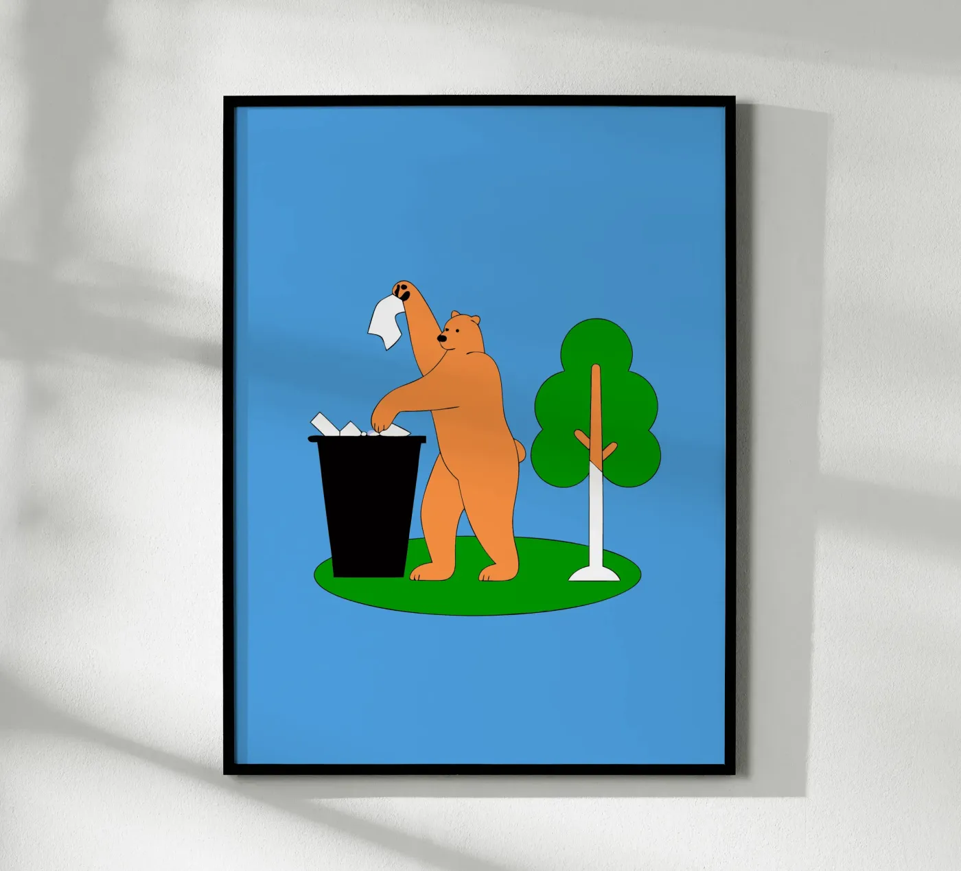 L'ours jette des ordures poster de OUR SHOP