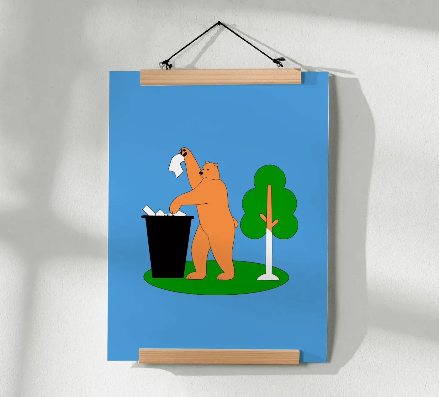 L'ours jette des ordures poster de OUR SHOP