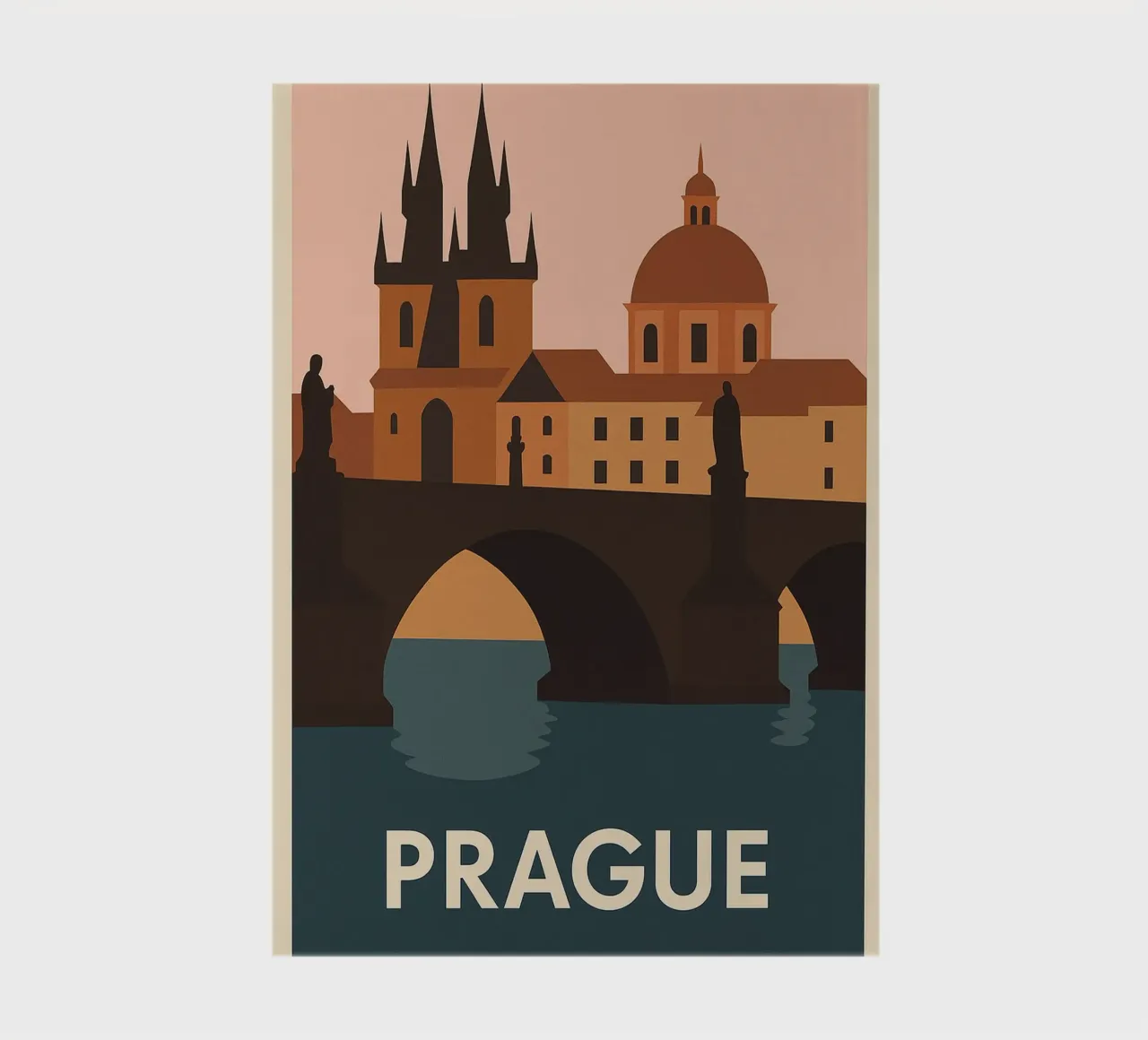Prag - Die Brücke der eingefrorenen Zeit Notizbuch von JETLAG | affiches voyage
