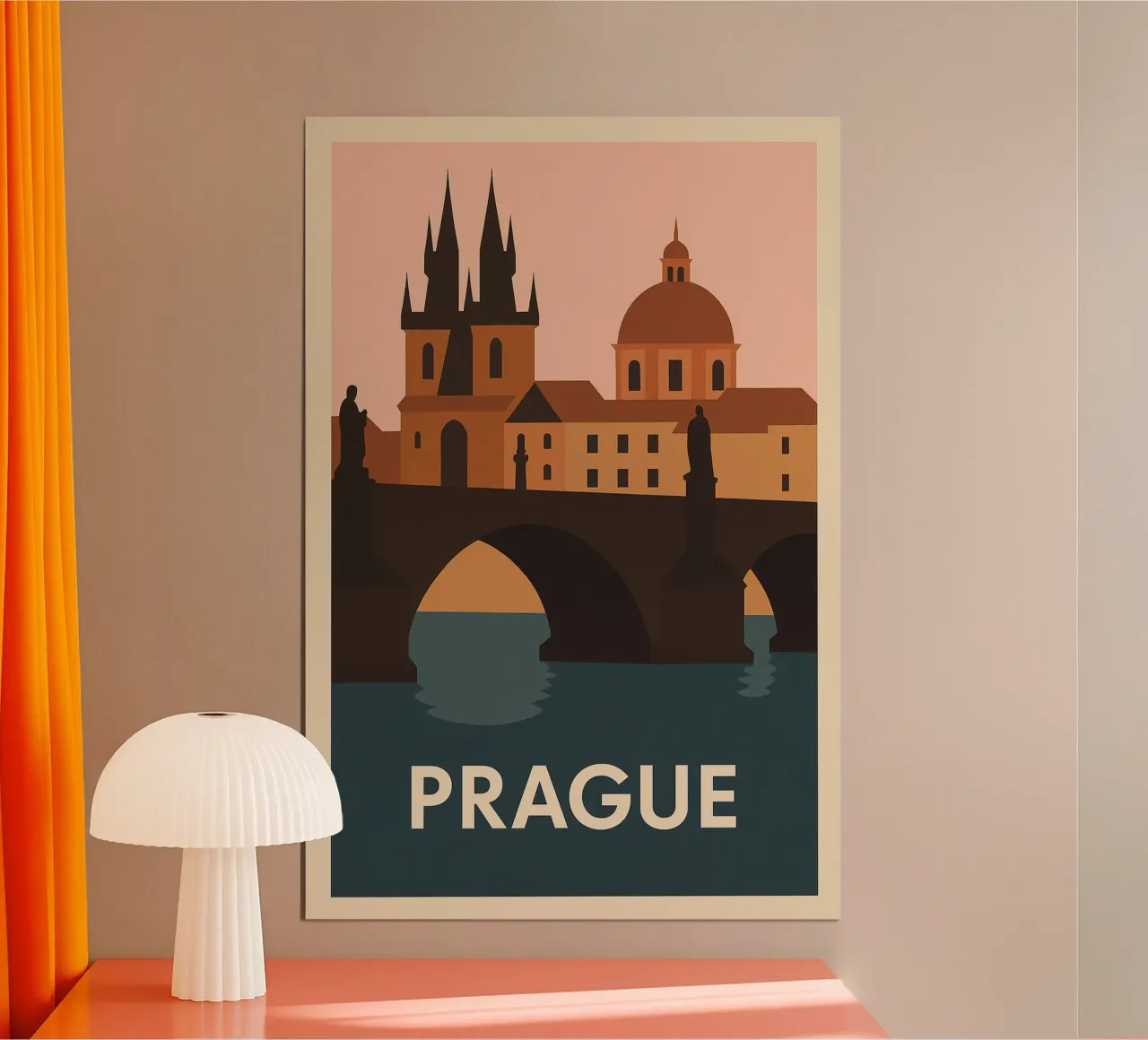 Praga - Il ponte del tempo congelato poster da JETLAG | affiches voyage