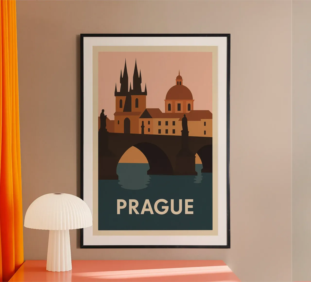 Praga - Il ponte del tempo congelato poster da JETLAG | affiches voyage