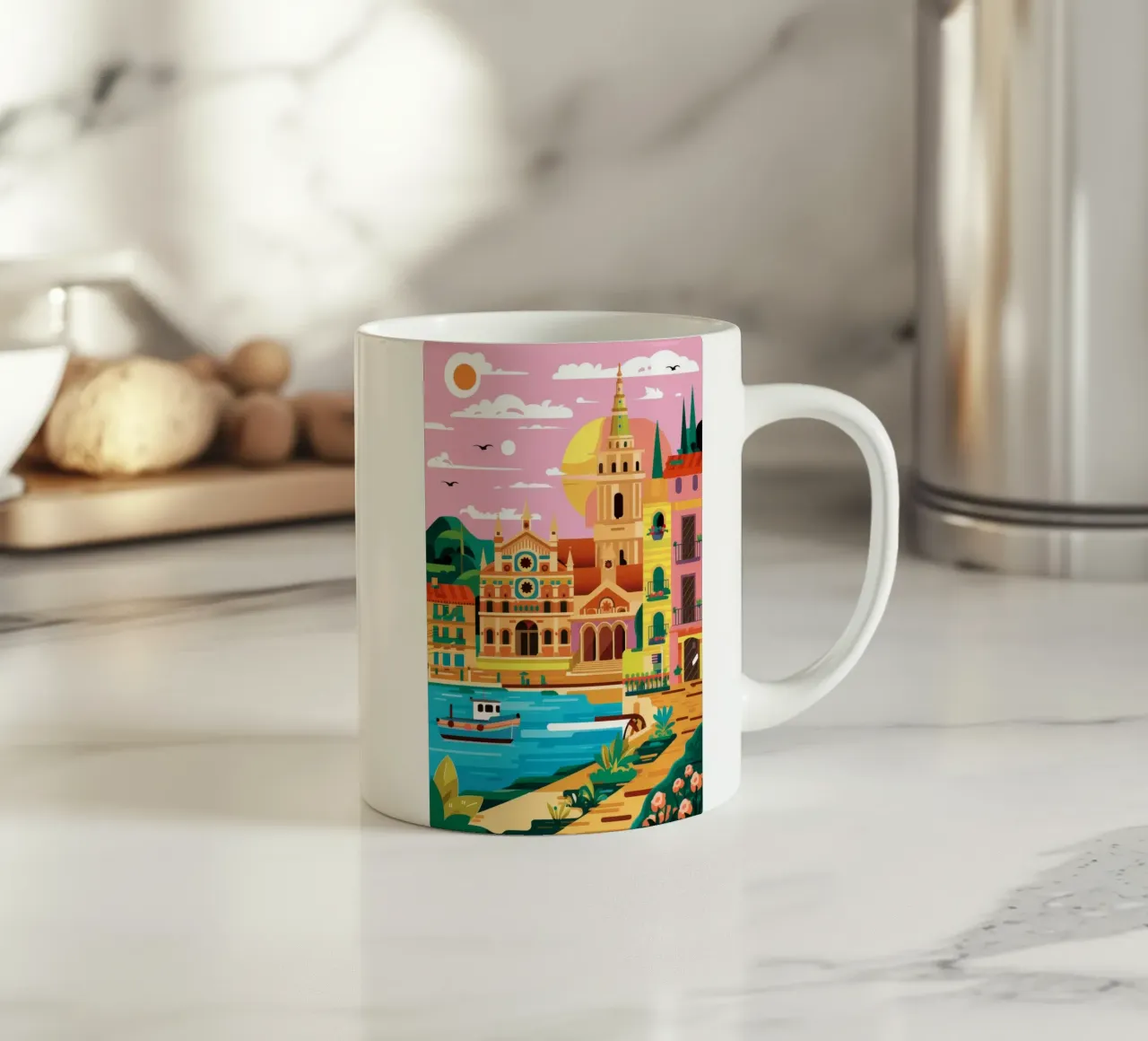 Serata di bagliore del porto tazza in ceramica da Lumi Eyes
