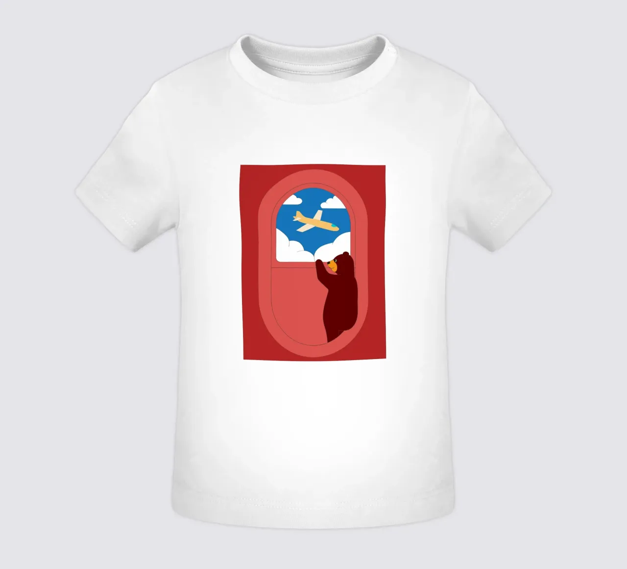 Orso su un aereo maglietta neonato da OUR SHOP
