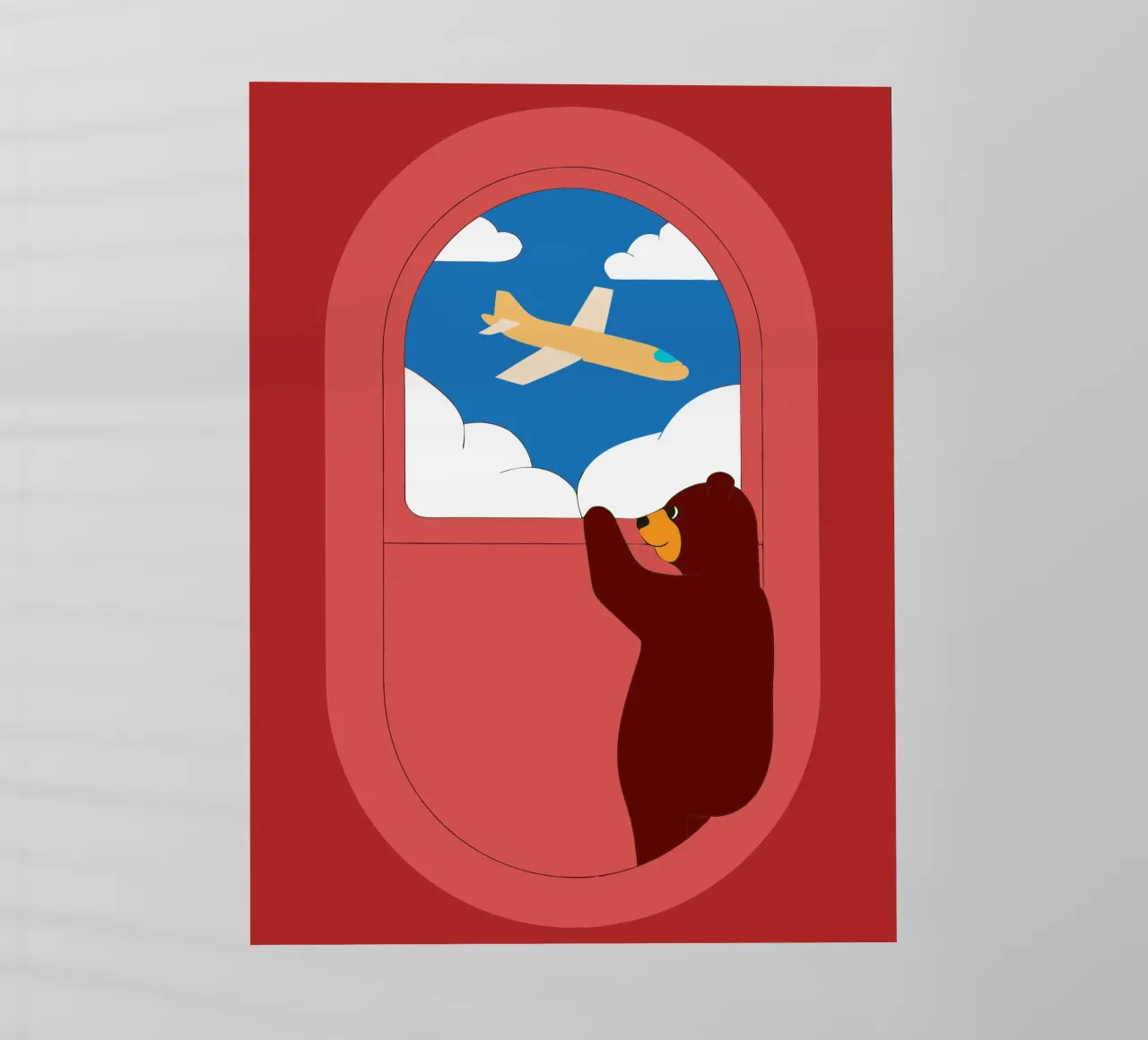 Orso su un aereo pellicola backlit da OUR SHOP