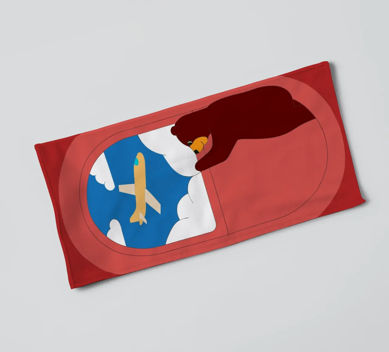 Orso su un aereo asciugamano da bagno da OUR SHOP