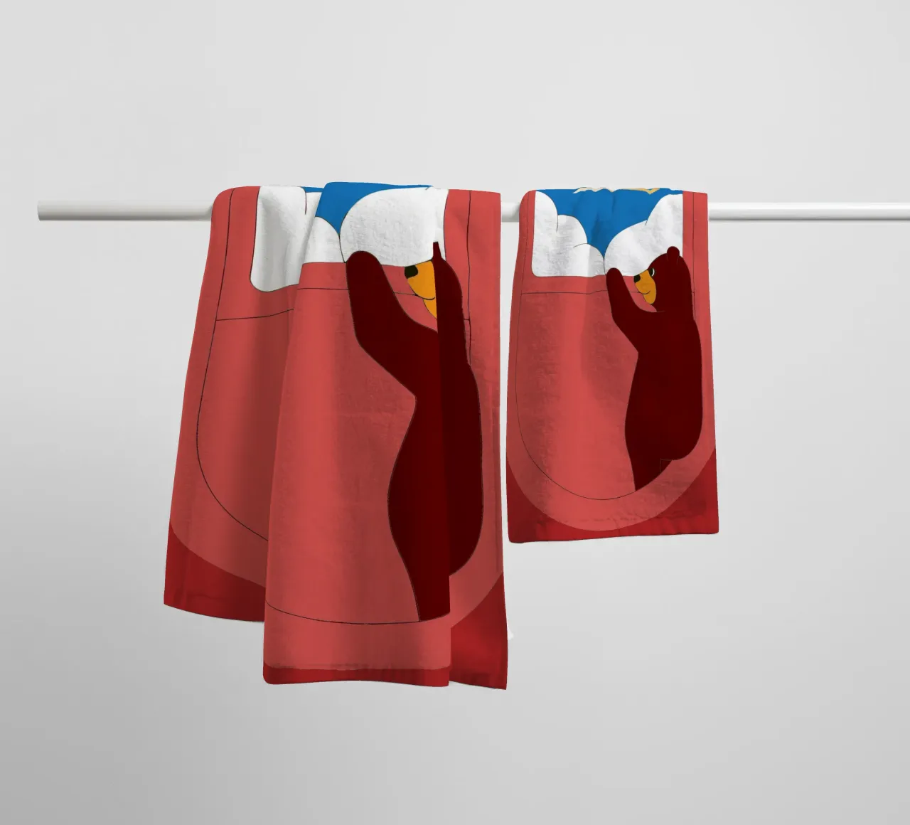 Orso su un aereo asciugamano da bagno da OUR SHOP