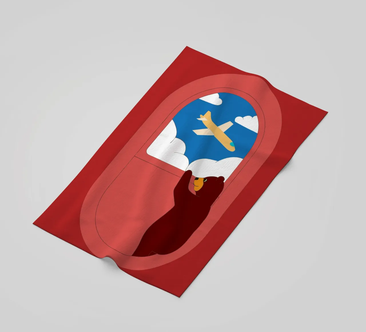 Orso su un aereo telo mare da OUR SHOP