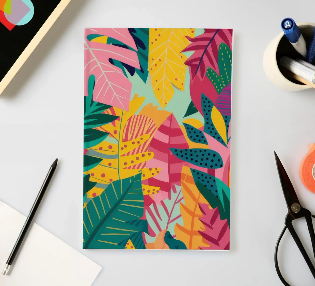Flora Stripe Vivid notebook by Lumi Eyes