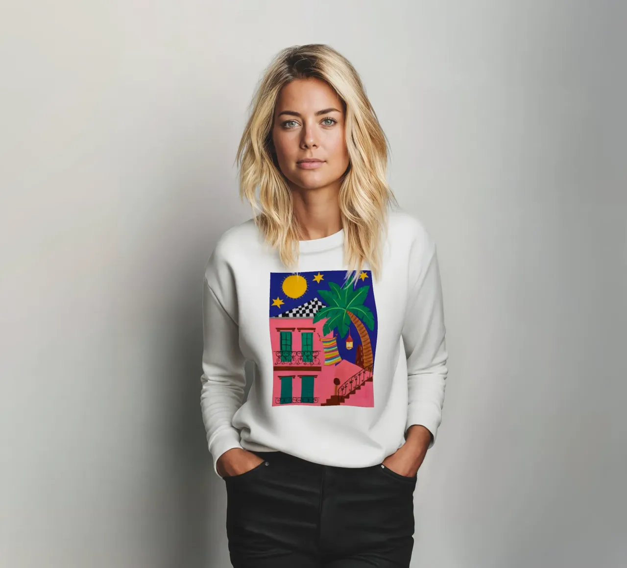 Sterrenroze trap sweatshirt van Lumi Eyes