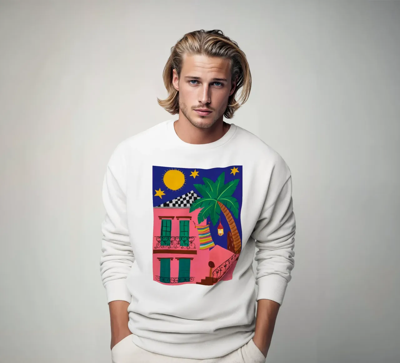 Sterrenroze trap sweatshirt van Lumi Eyes