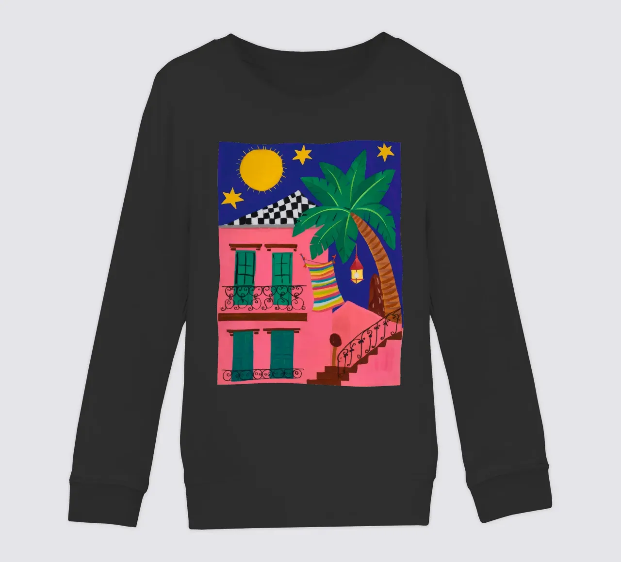 Scala rosa stellata felpa bambino da Lumi Eyes