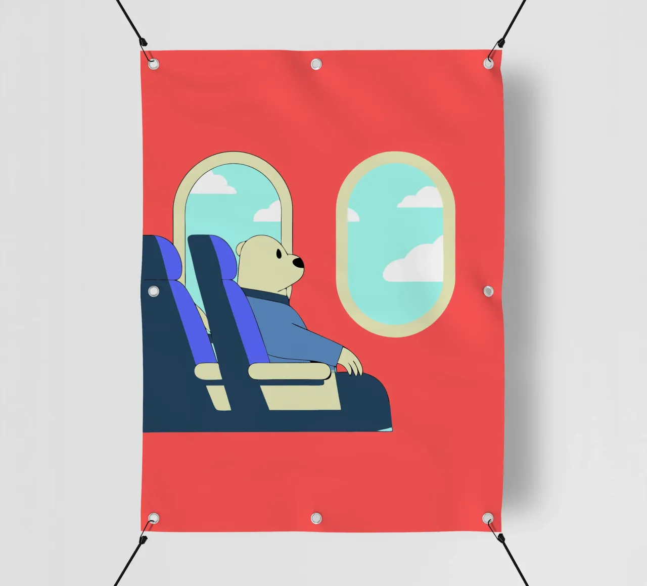 L'orso getta la spazzatura telo in pvc da OUR SHOP