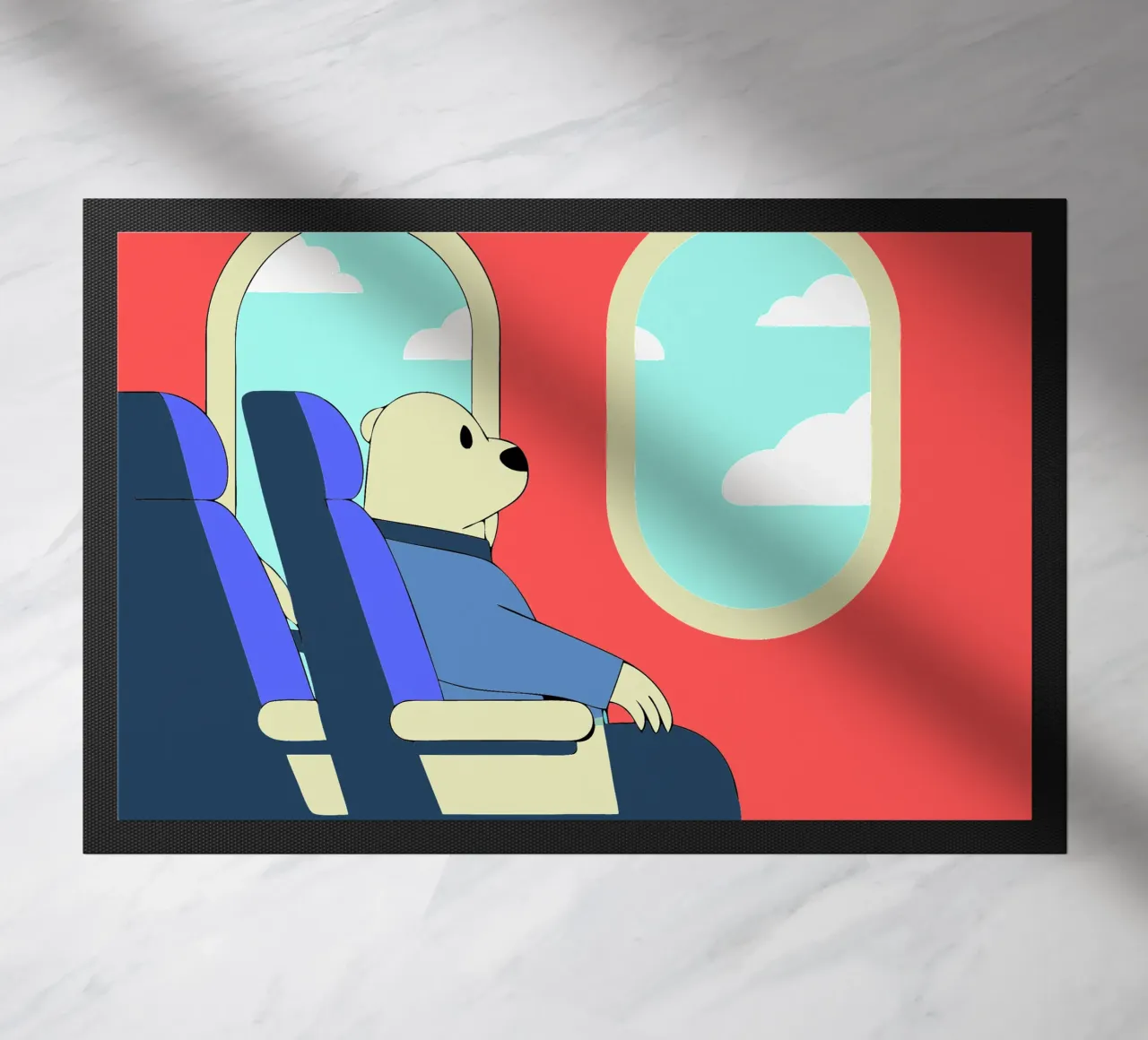 Beer gooit afval deurmat van OUR SHOP