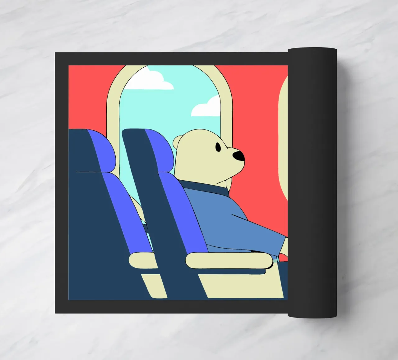 Beer gooit afval deurmat van OUR SHOP