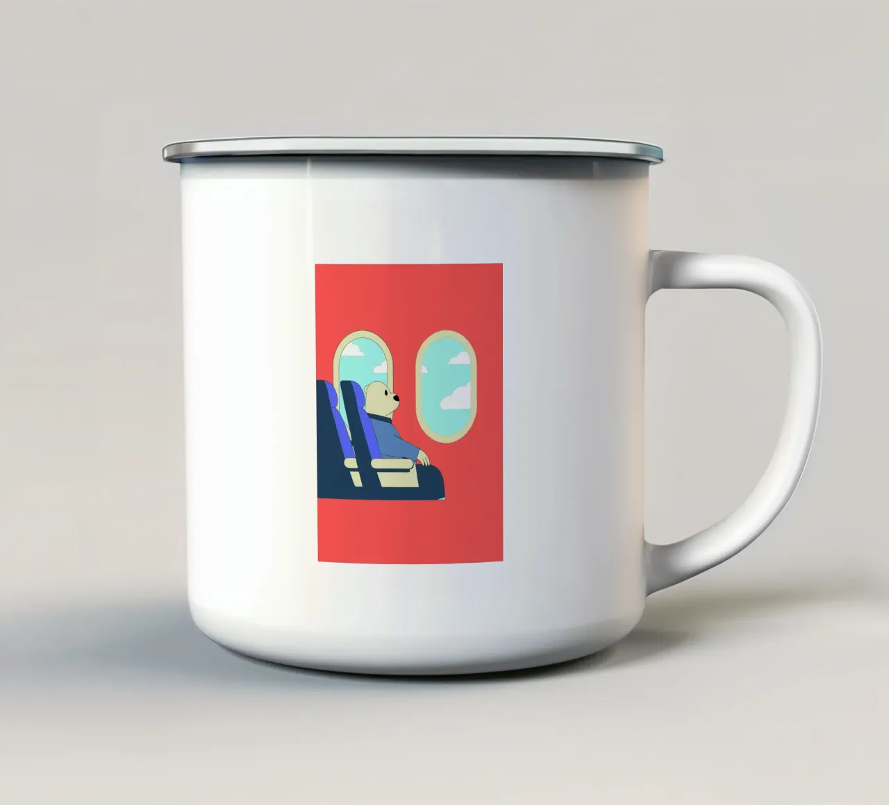 L'orso getta la spazzatura tazza in smalto da OUR SHOP