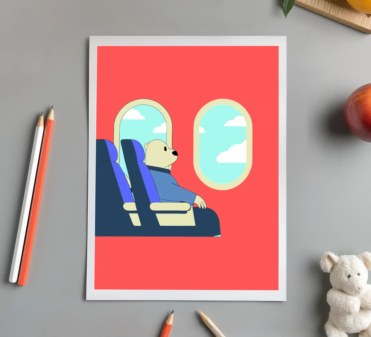 Bear Throws Trash sticker sheet by OUR SHOP