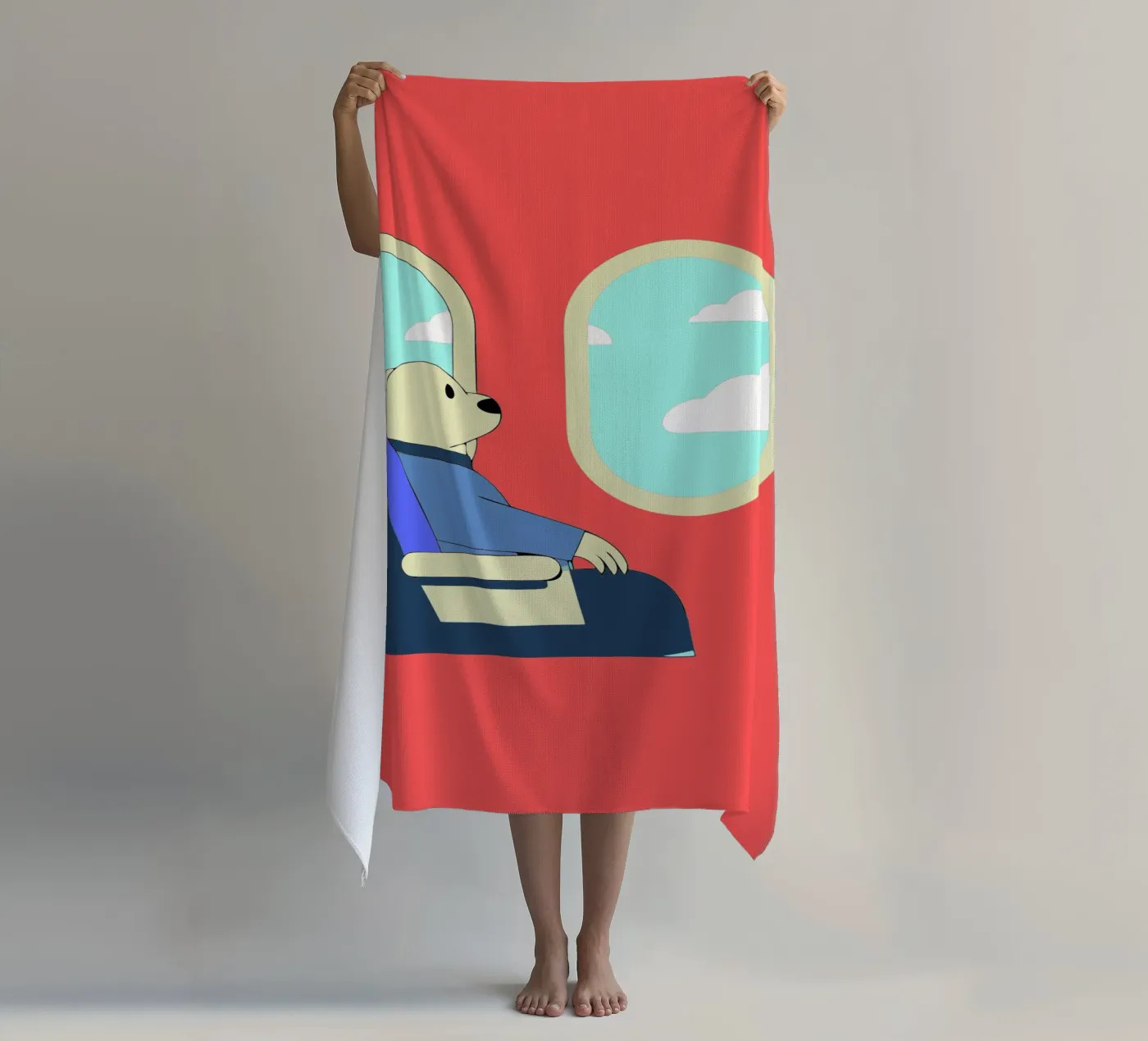 Bear Throws Trash serviette de plage de OUR SHOP