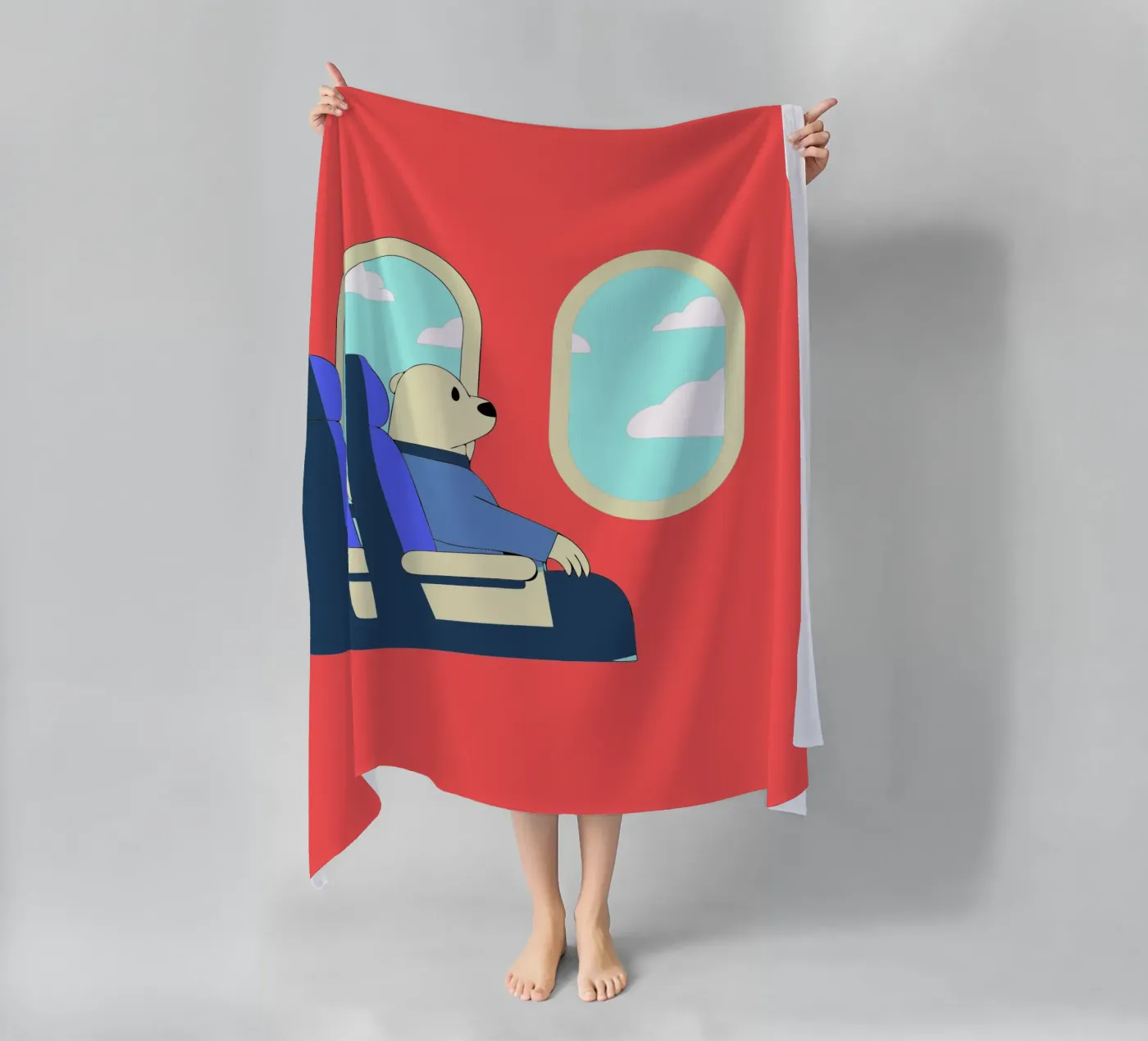 Bear Throws Trash serviette de plage de OUR SHOP