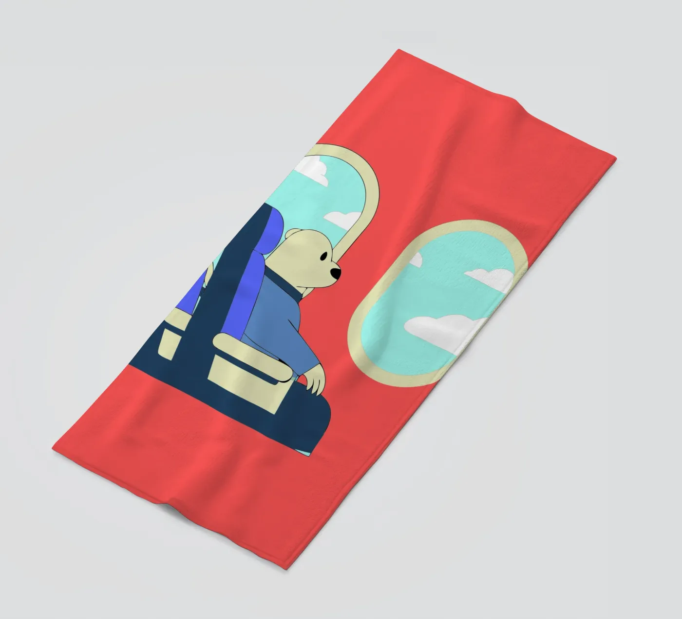 Bear Throws Trash serviette de plage de OUR SHOP