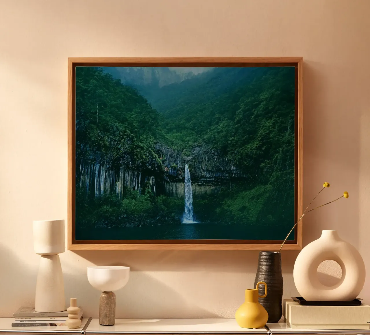 Deconstructed #01: Svartifoss, Iceland canvas met Baklijst van zenitt