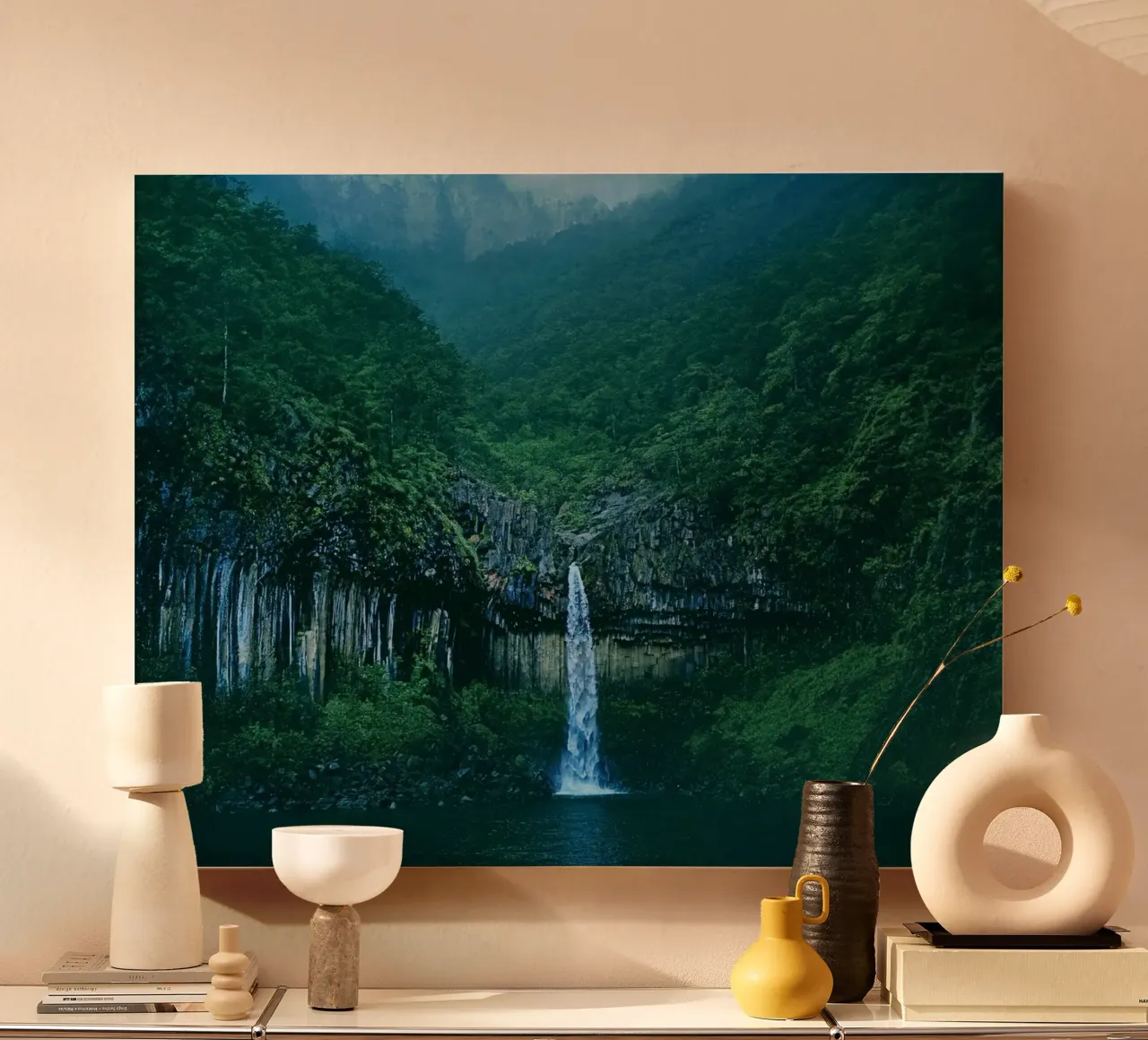 Deconstructed #01: Svartifoss, Iceland canvas met Baklijst van zenitt