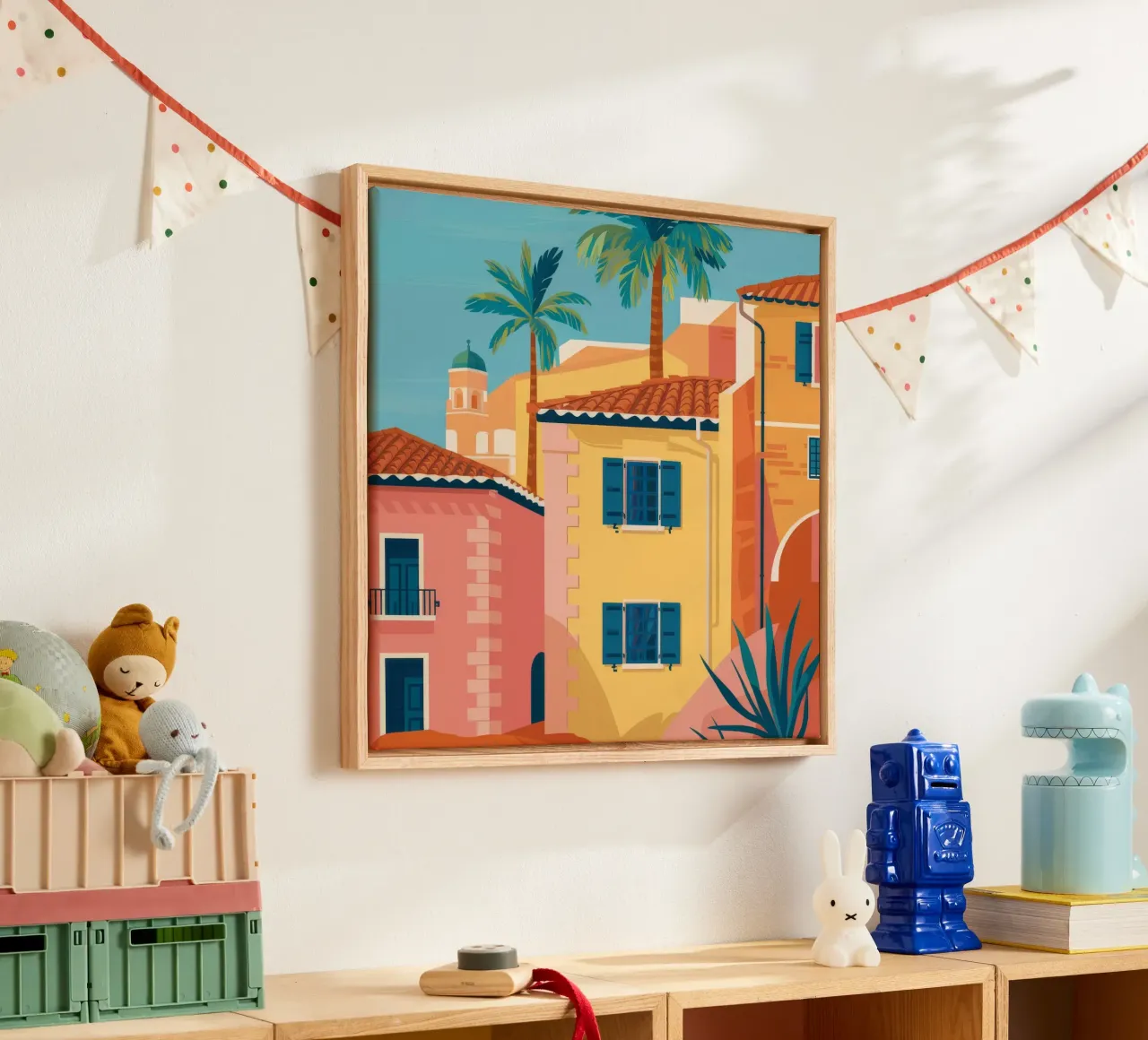 Sunlit Lane Warmth canvas by Color Oblivion
