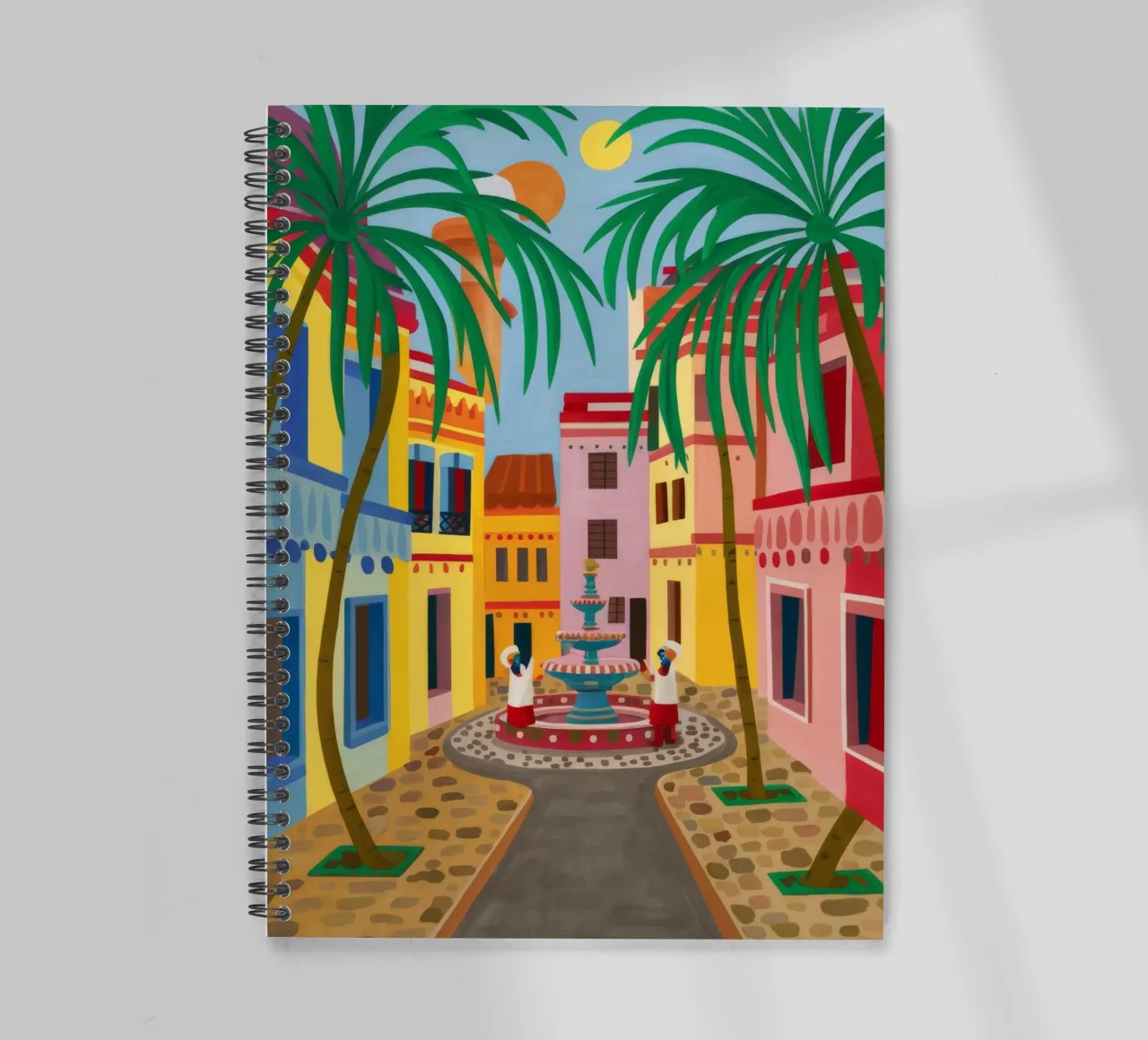 Cobbled Path Bloom spiral notebook by Lumi Eyes