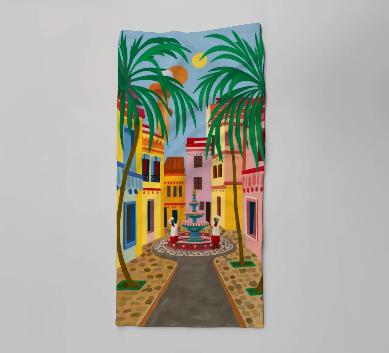 Cobbled Path Bloom towel by Lumi Eyes