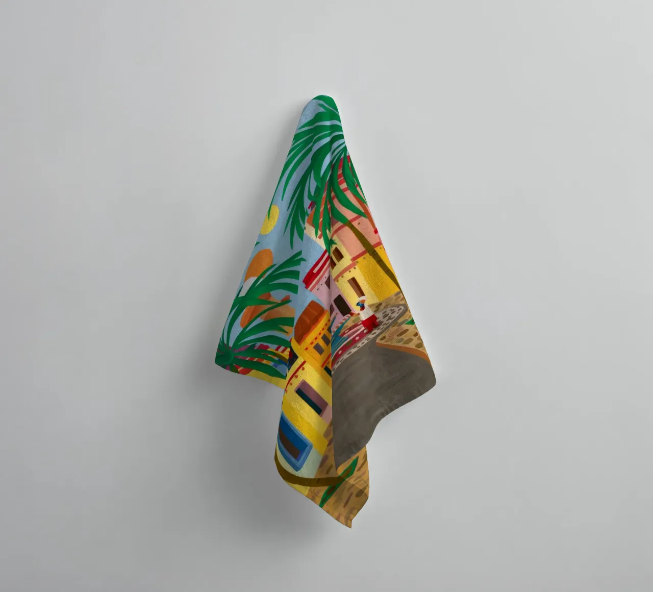 Cobbled Path Bloom towel by Lumi Eyes