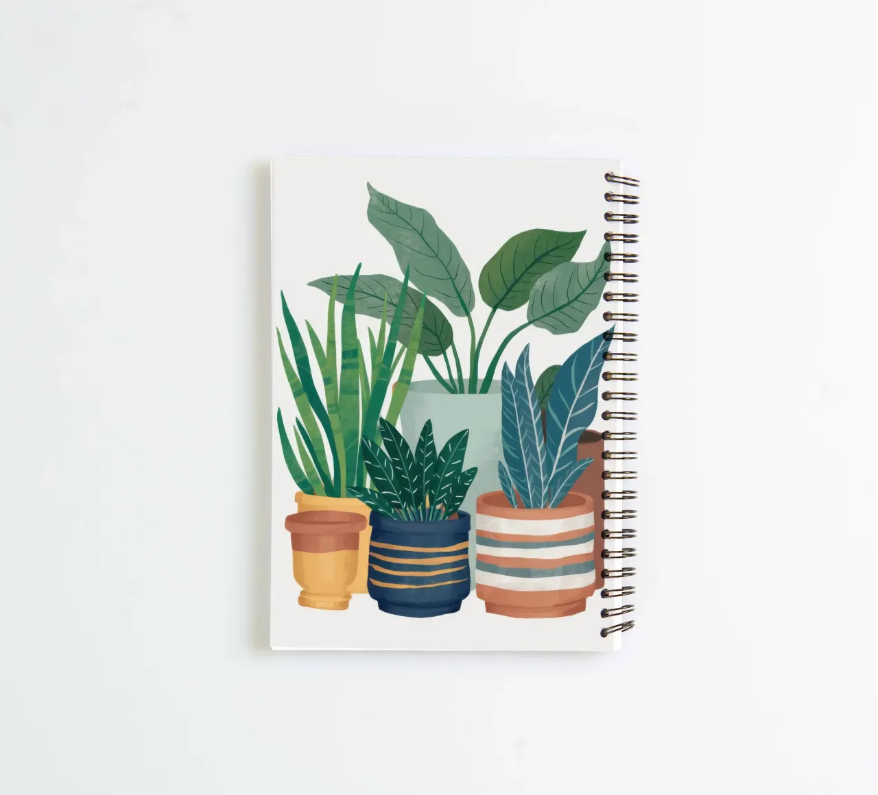 Potted Green Harmony spiral notebook by Lumi Eyes