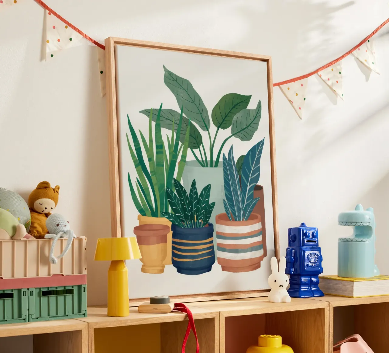 Potted Green Harmony canvas by Lumi Eyes