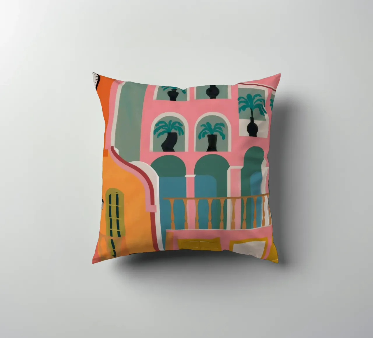 Carnival Facade Maze decorative cushion by Stone Patina