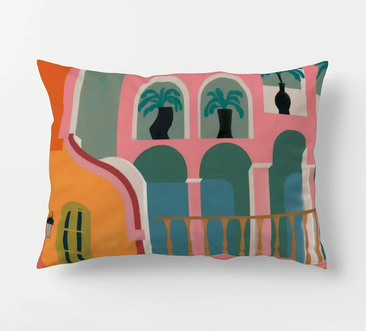 Carnival Facade Maze decorative cushion by Stone Patina