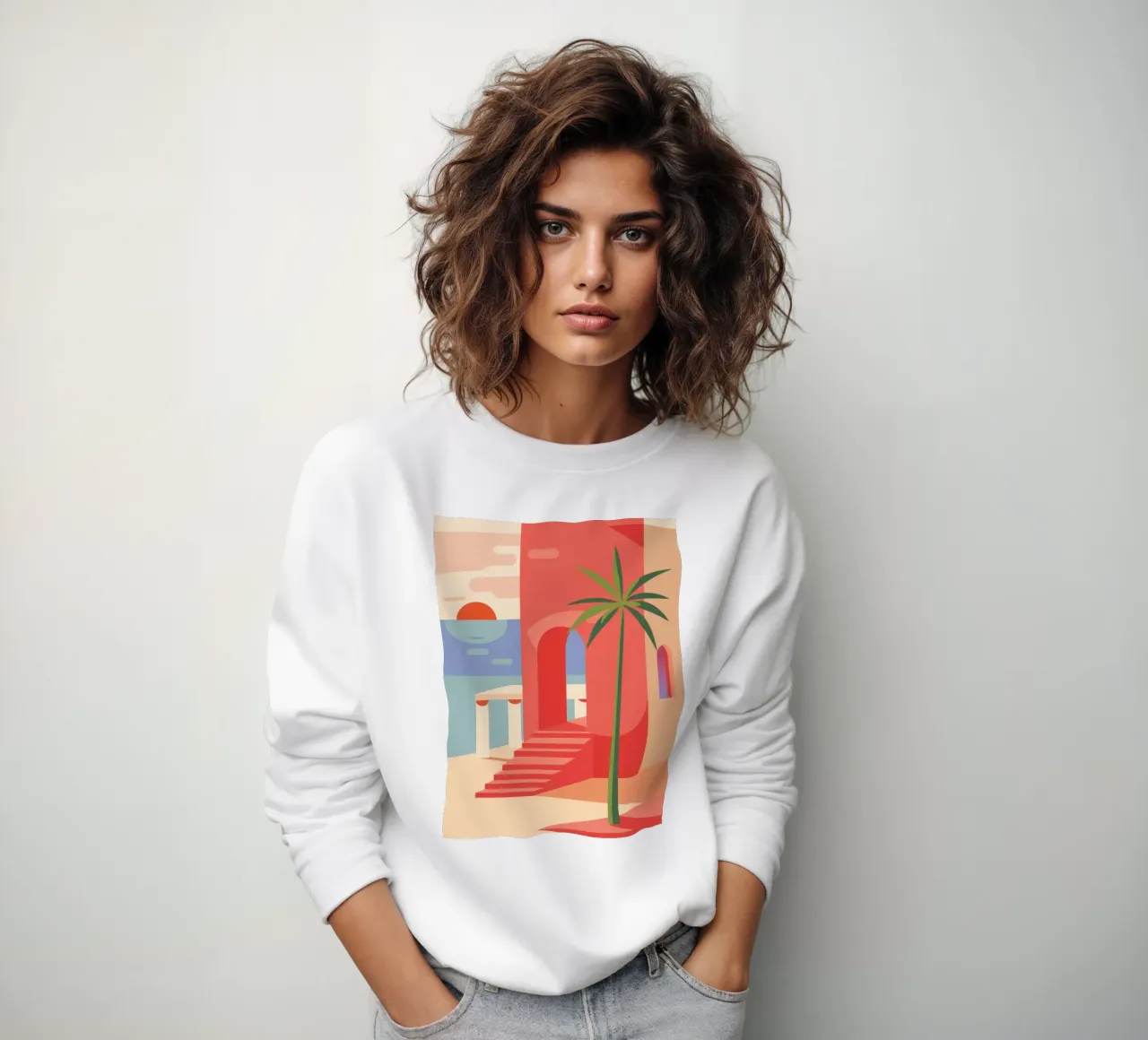 Scala del tramonto Vista felpa da Stone Patina