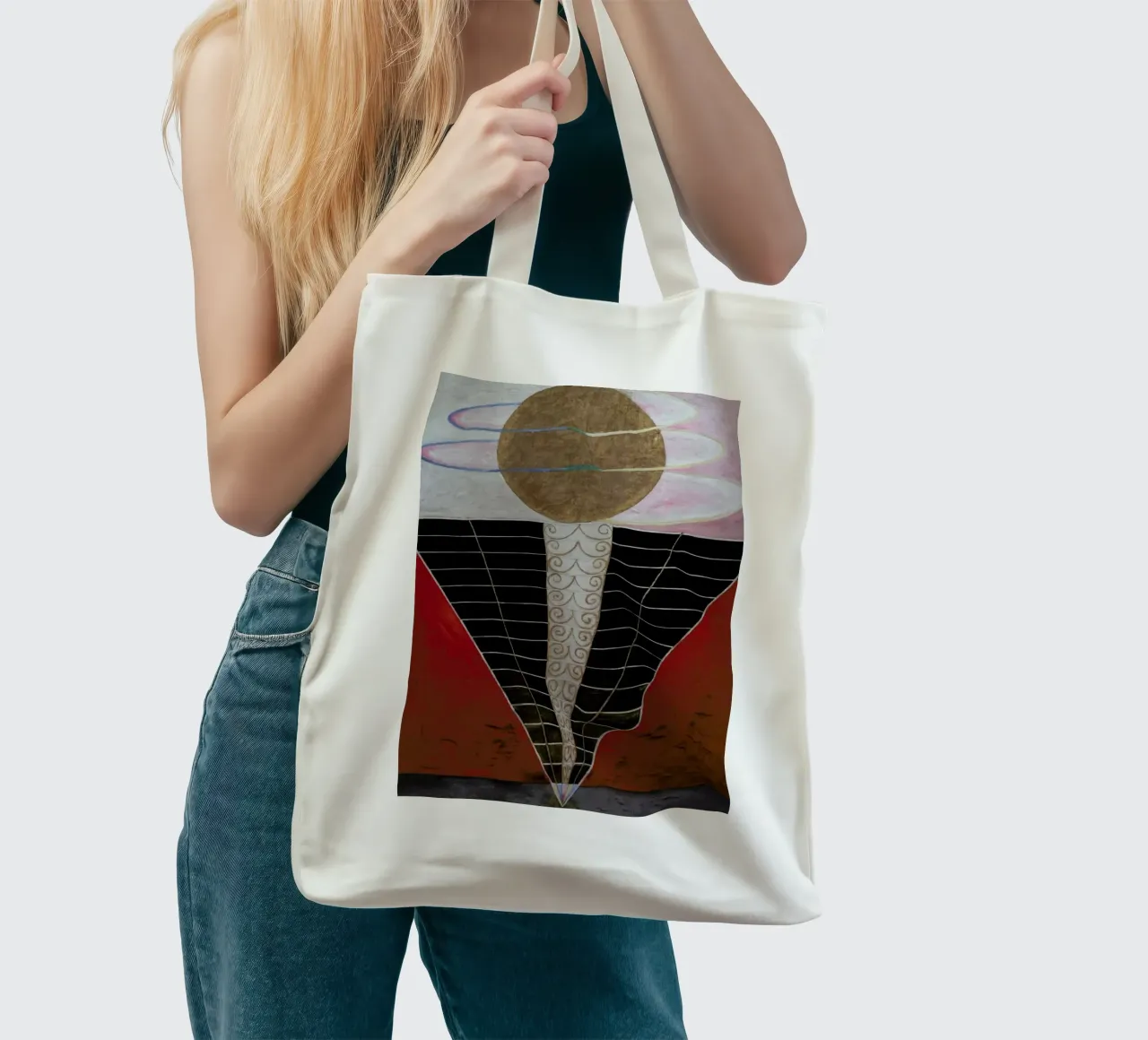 Hilma af Klint - Altarpiece, No. 2 III borsa in juta da Vintage by JUNIQE