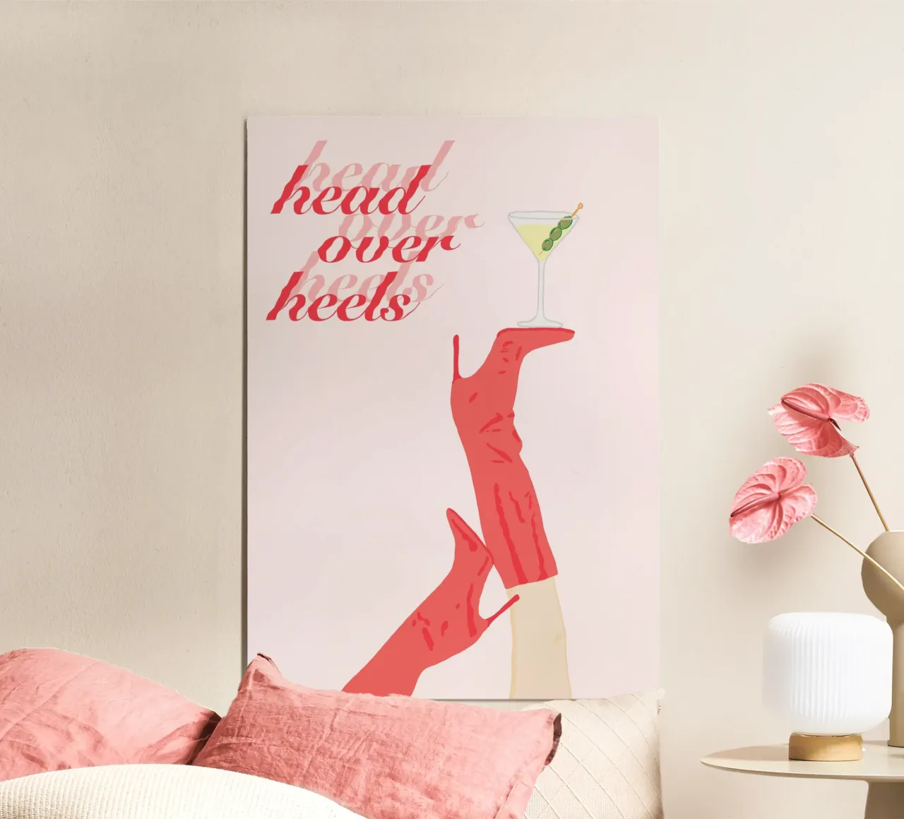 Head over heels poster con telaio in legno da Happy Star Club