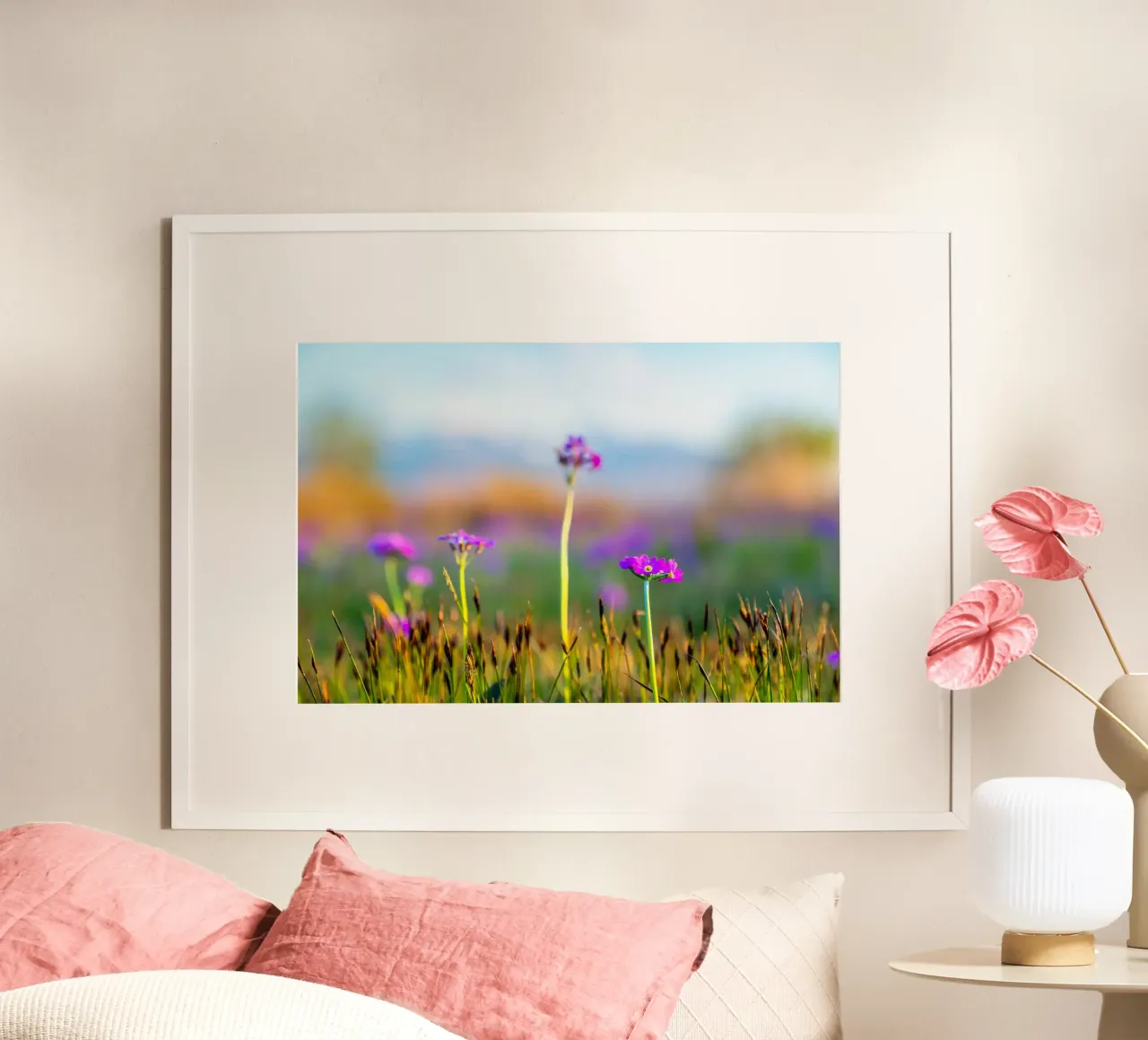 Fiori selvatici in fiore in primo piano in primavera poster da 5ecken
