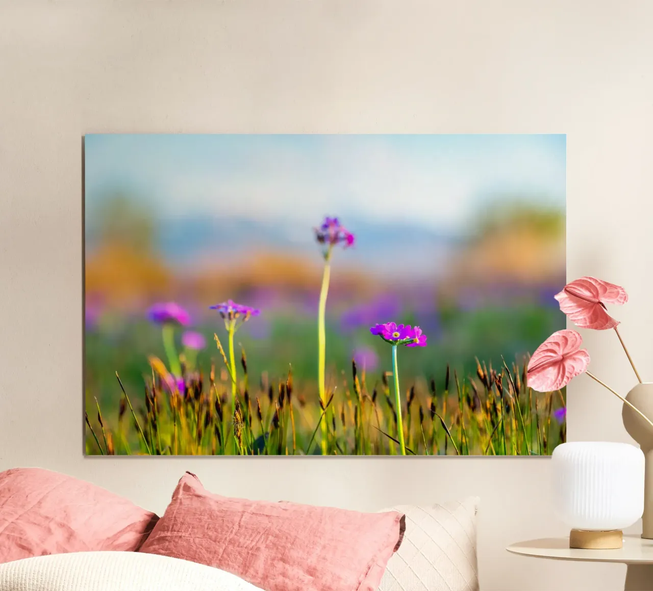 Fiori selvatici in fiore in primo piano in primavera poster da 5ecken